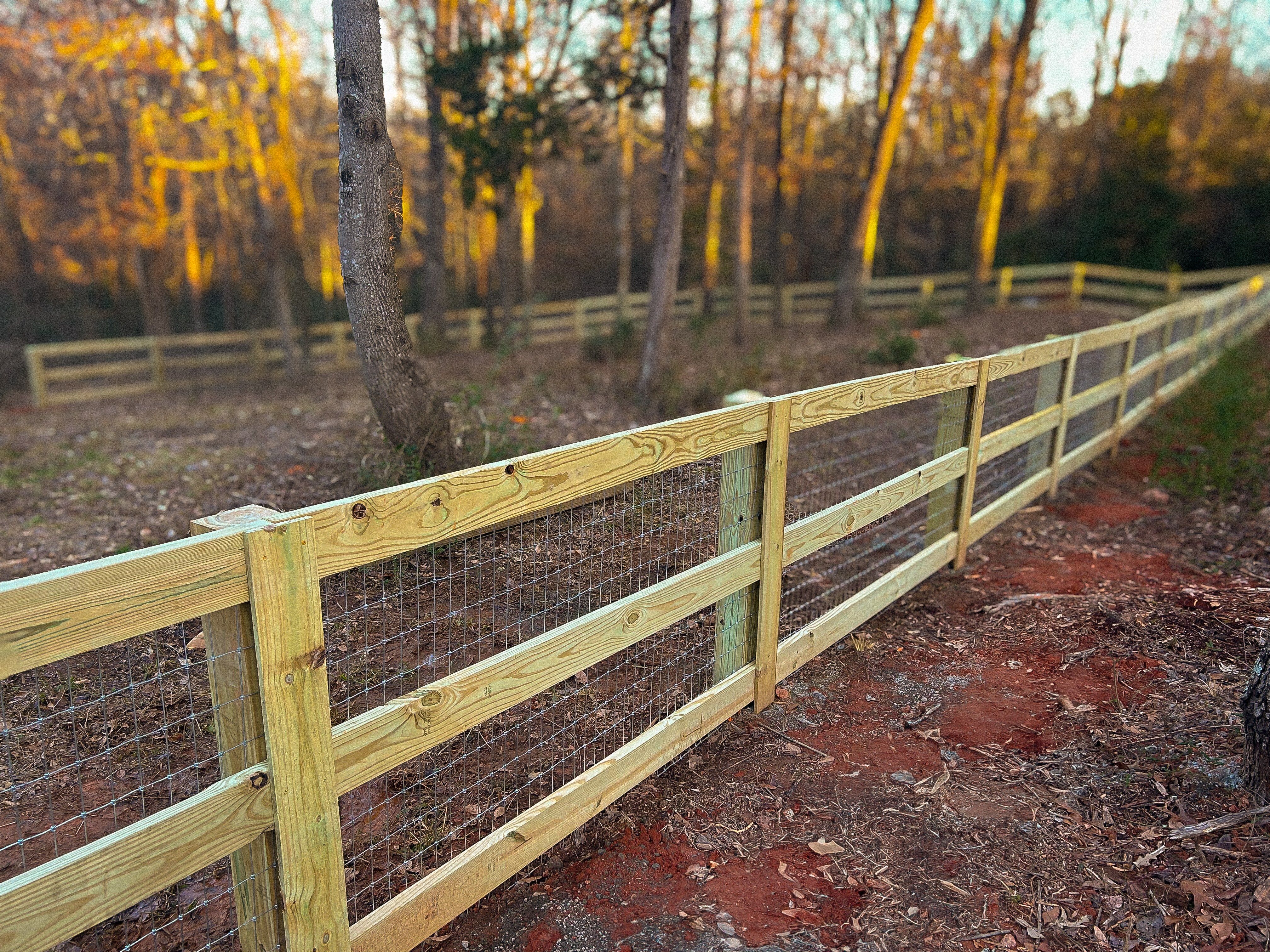 White vinyl fence