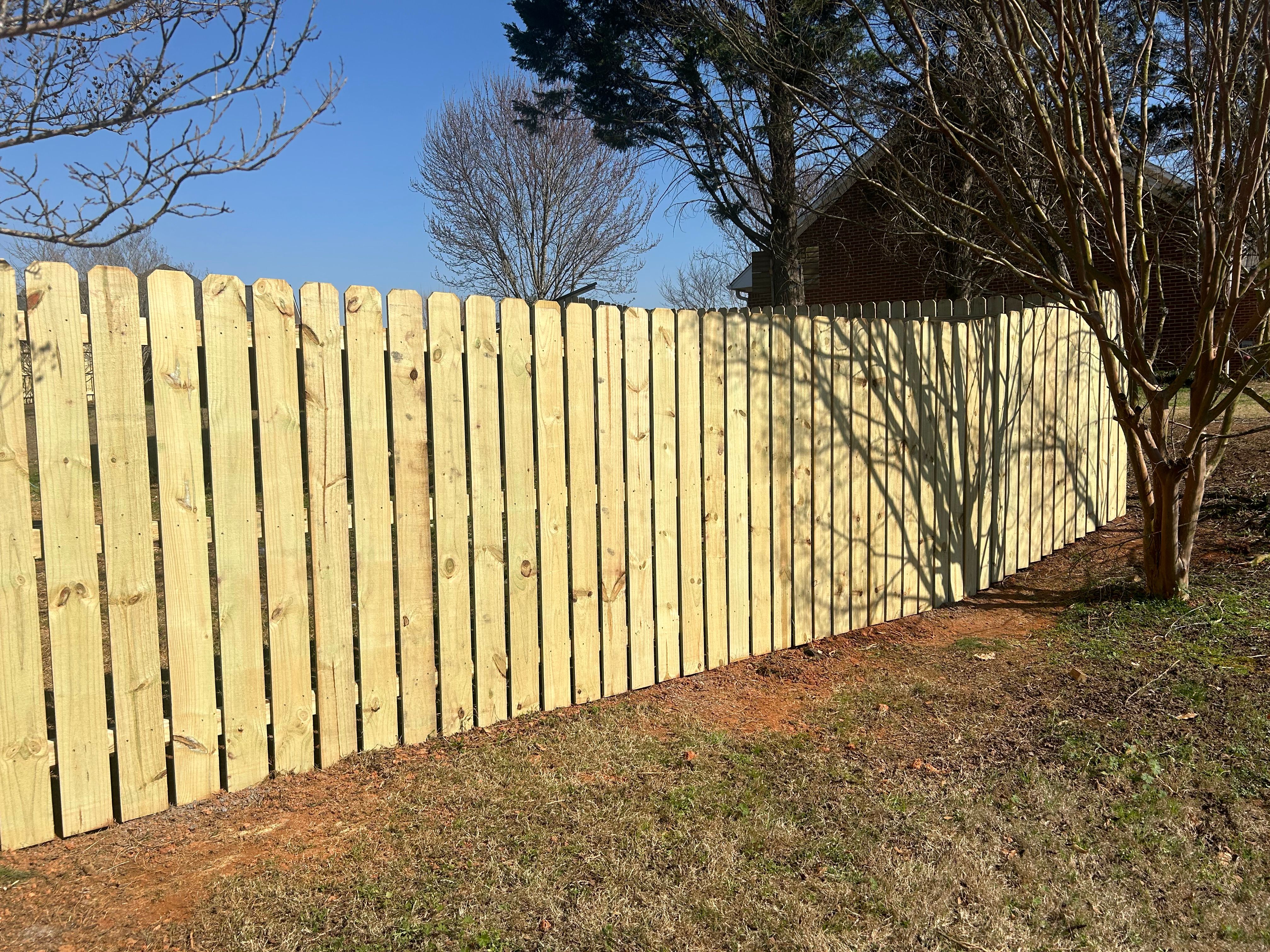 Wood fence