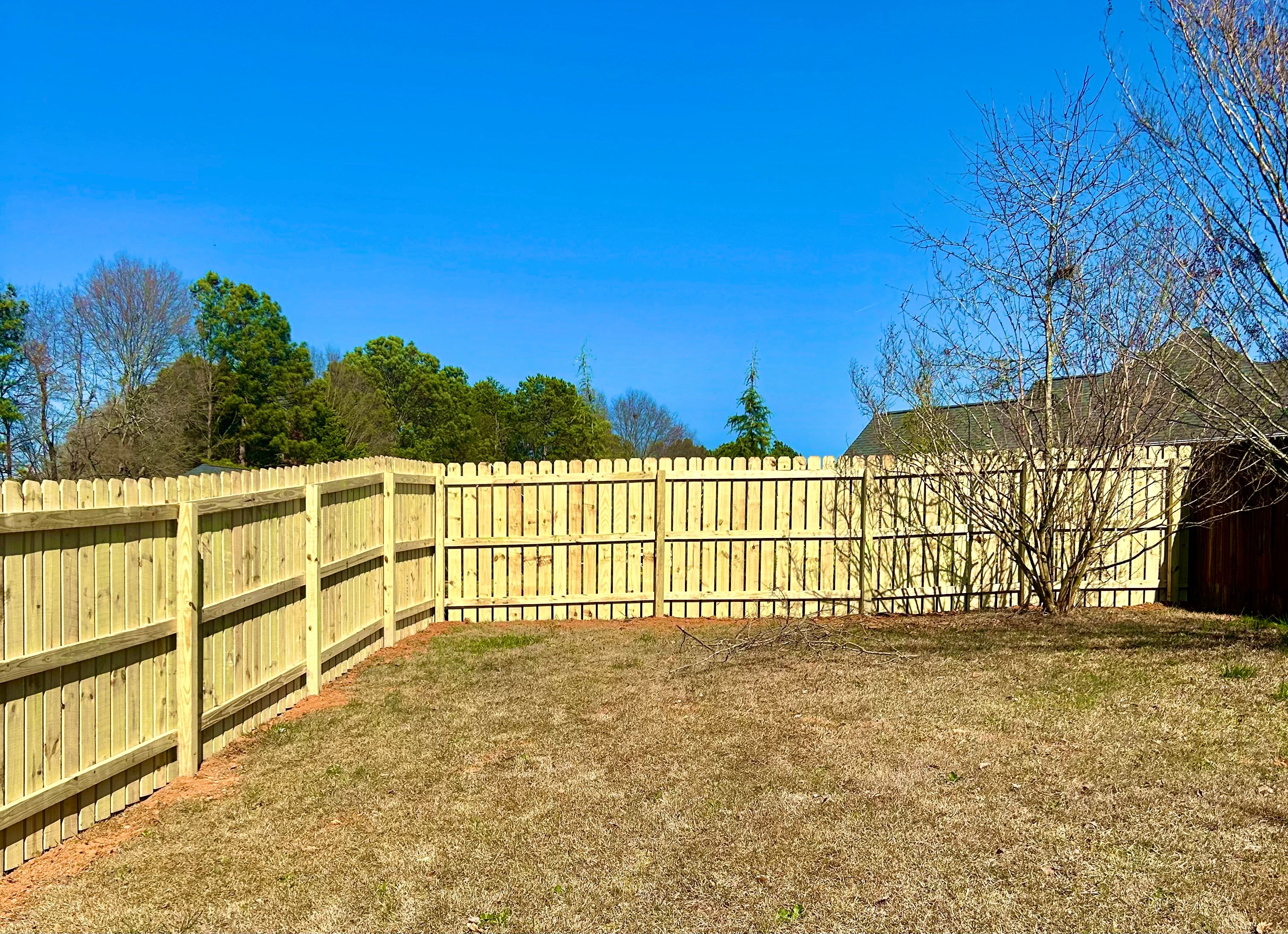 Wood fence